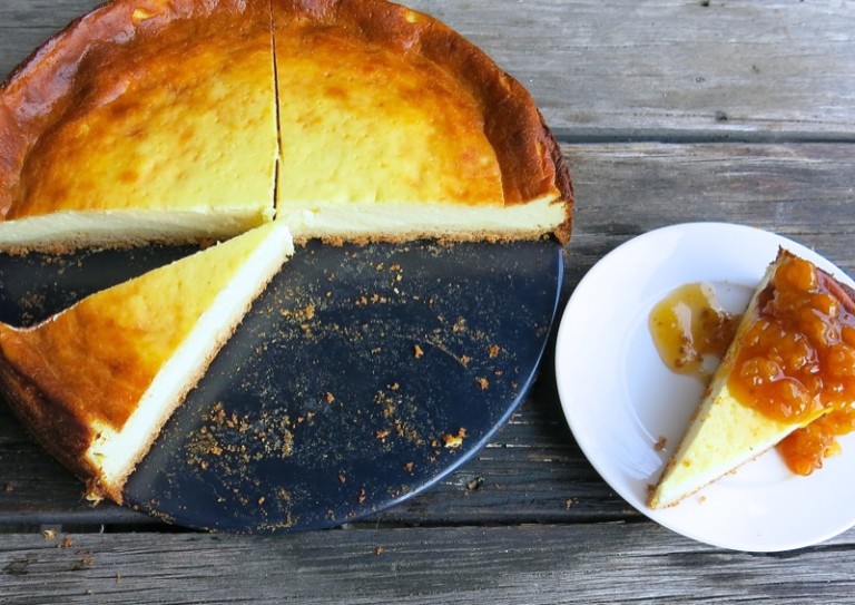 Homemade Quark Cake or Käsekuchen Mit Quark with Homemade Quark