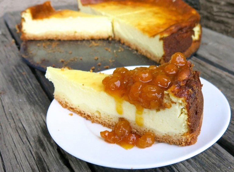 Homemade Quark Cake or Käsekuchen Mit Quark with Homemade Quark