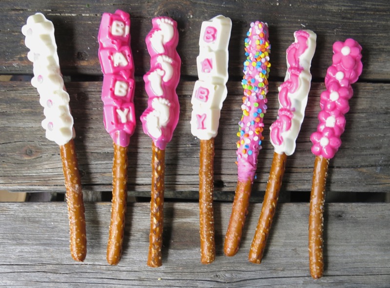 Girl Baby Shower Old Fashioned Pretzel Sticks all Dressed up for the Party
