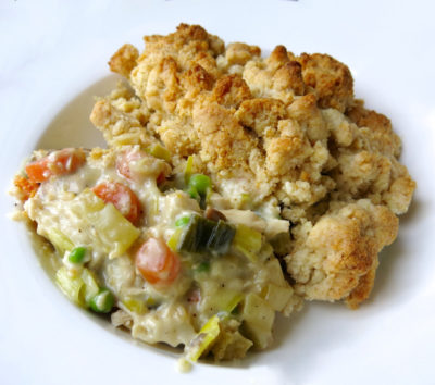 Homemade Turkey Pot Pie with Buttermilk Biscuit Topping