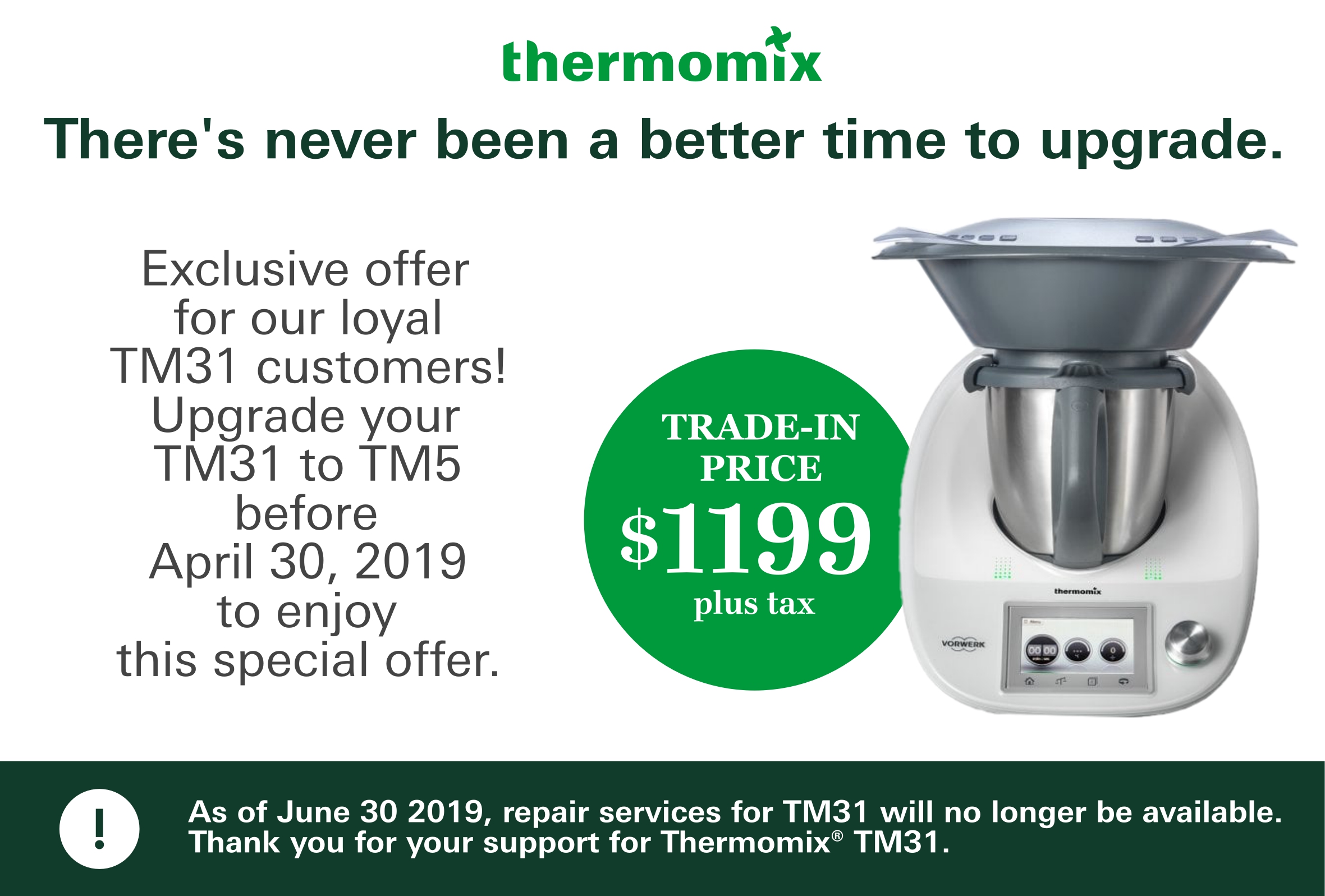 Why now is a good time to upgrade from the Thermomix® TM31 to the TM6